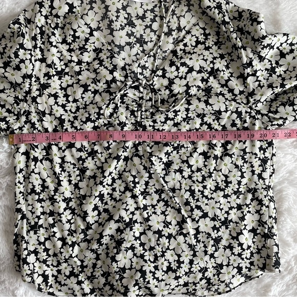 Rebecca Taylor | Paige Fluer Blouse, black/white/floral, size 12 - Picture 10 of 15